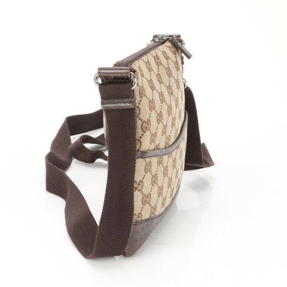 Gucci GG Canvas 147671 Leather Shoulder Bag Tote Men's - Picture 4 of 16